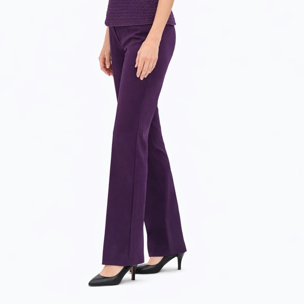 St. John Deep Purple Straight Leg Pants